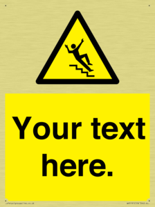 Custom Slippery Stairs Sign